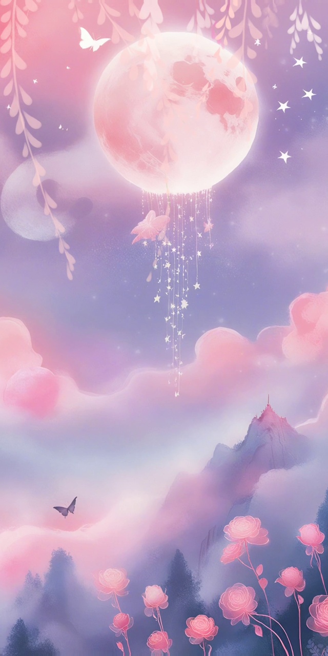 粉彩梦境月亮之上