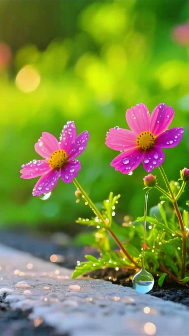 治愈清晨露珠4K