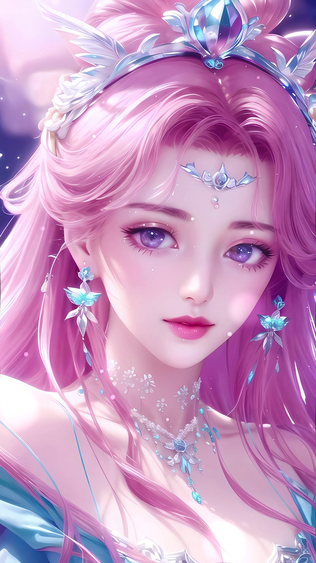 唯美粉发少女