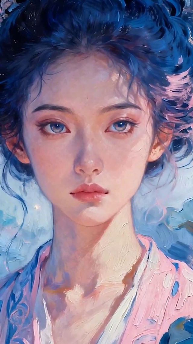 荷花中女孩
