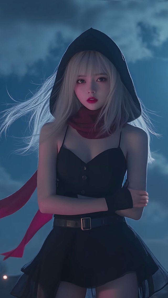 月夜清纯性感酷飒美少女