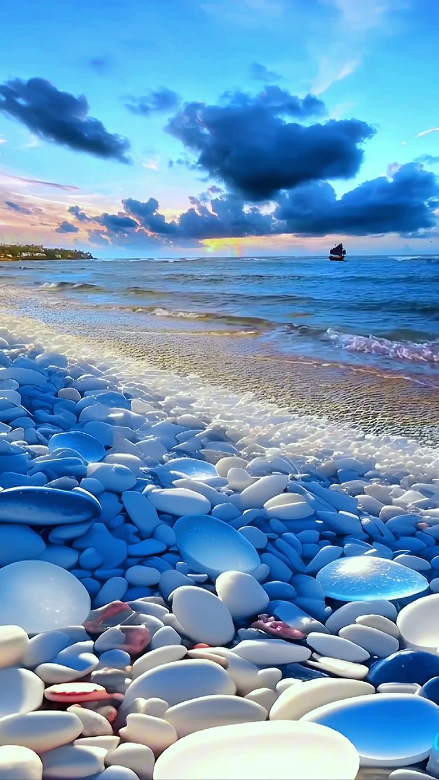 蓝色海滩