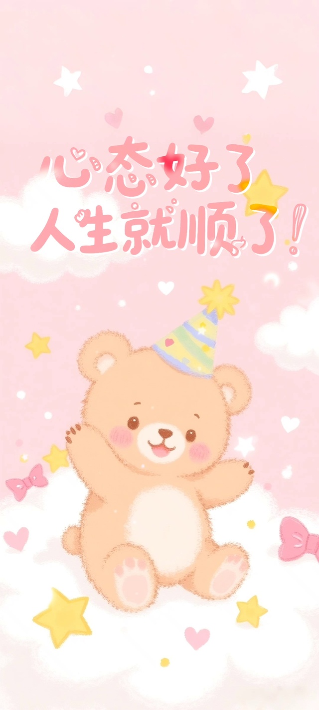 可爱小熊心态好了人生就顺了