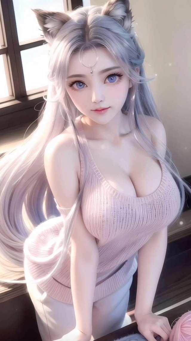 绒猫猫美女壁纸