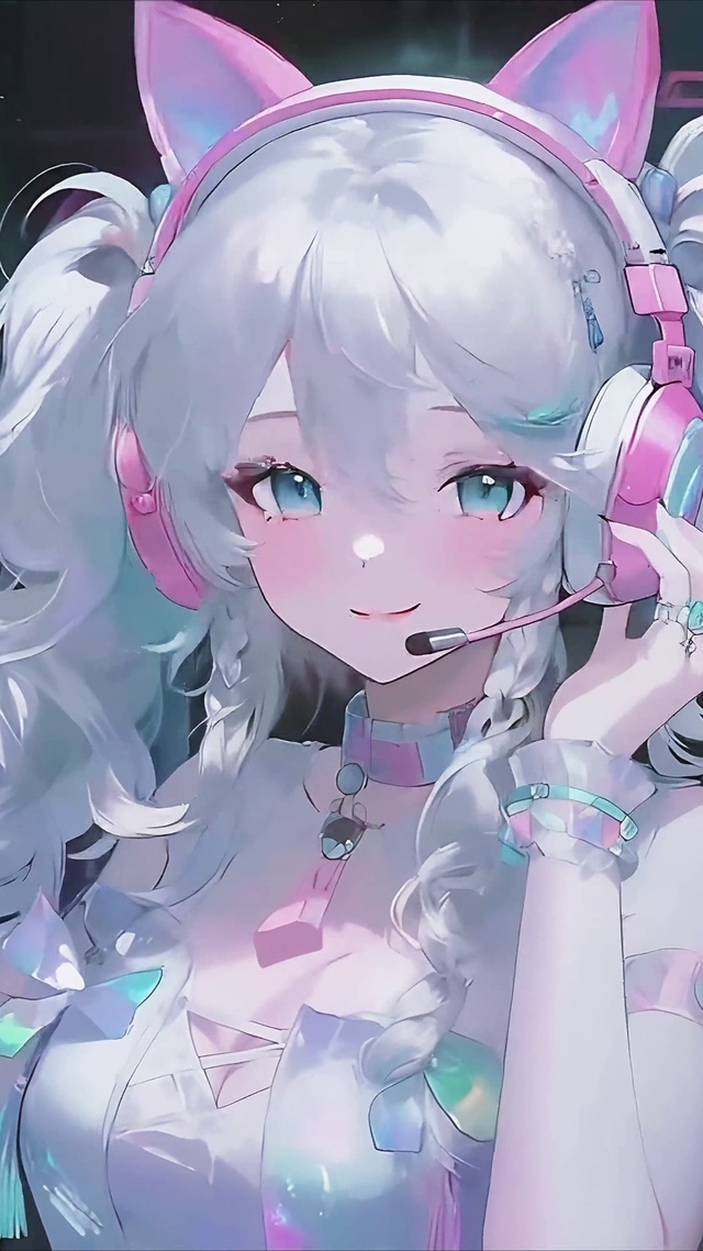 电竞双麻花辫少女