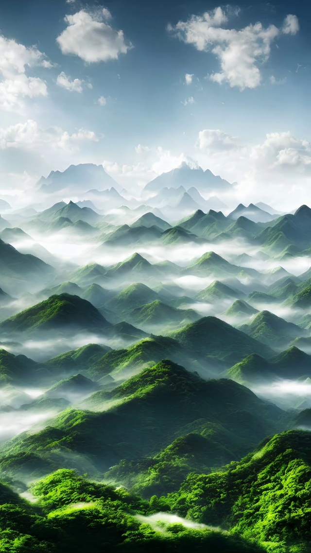 蓝天白云青山绿水