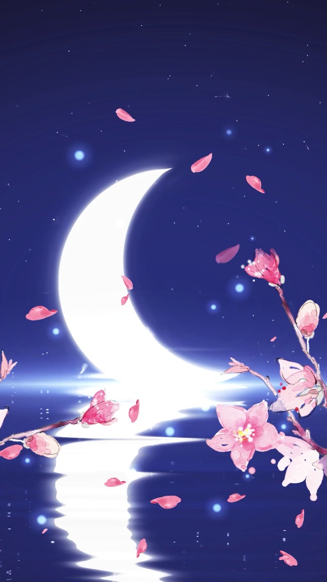 月夜桃花