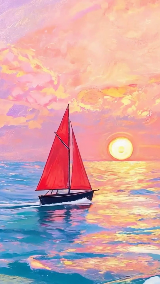 油画海景