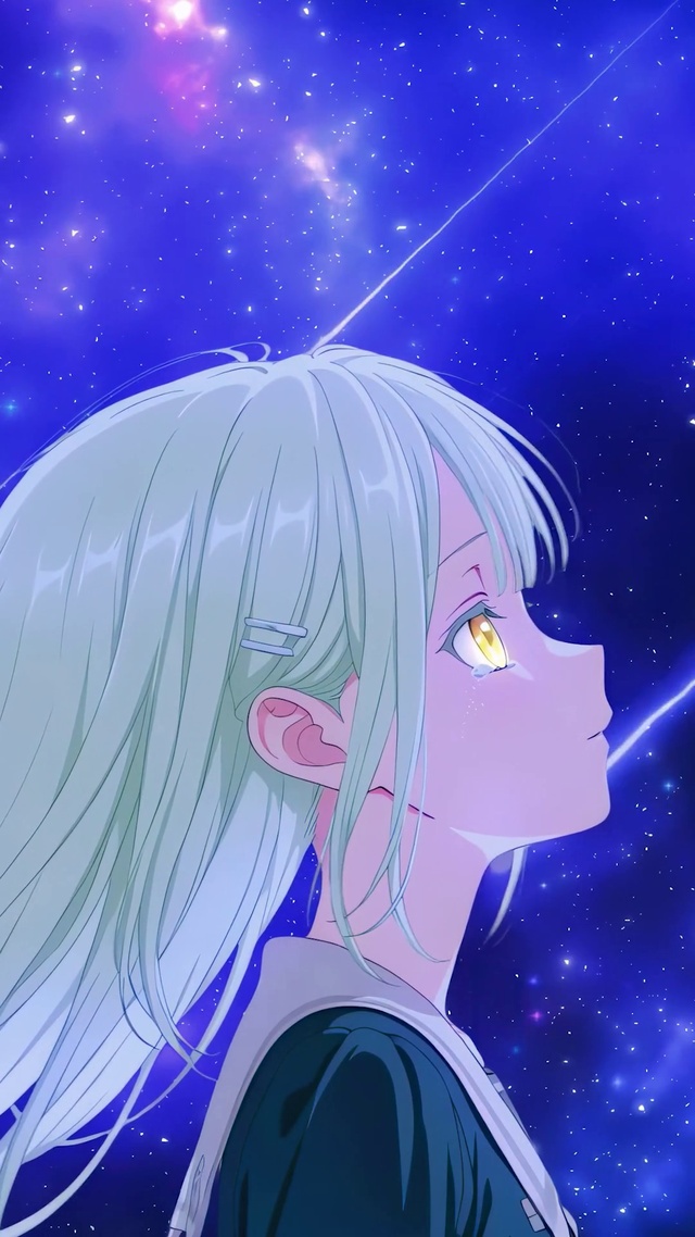星空下的少女