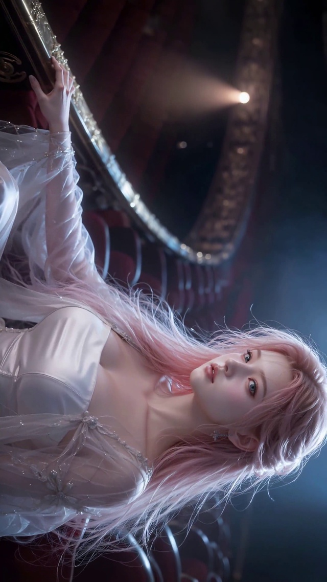 粉发白纱剧场女神