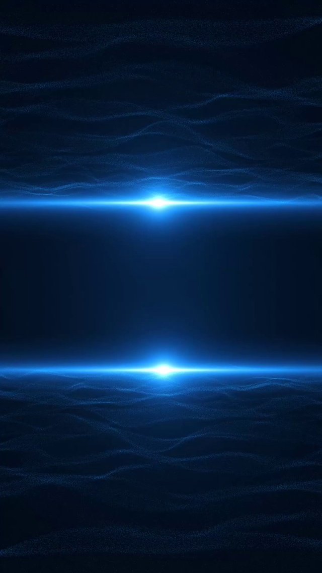 对称蓝色波浪粒子