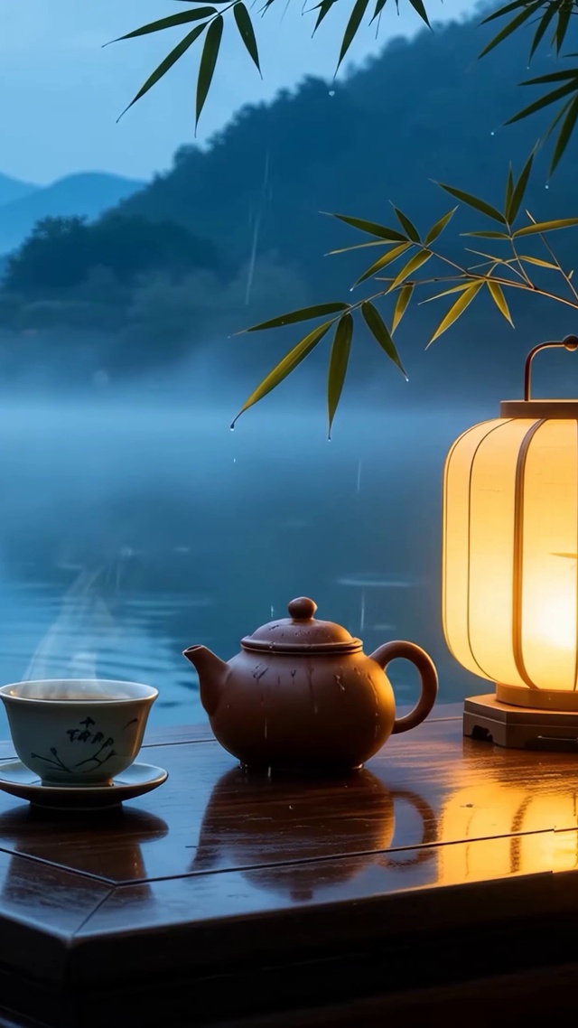 国风山水湖畔