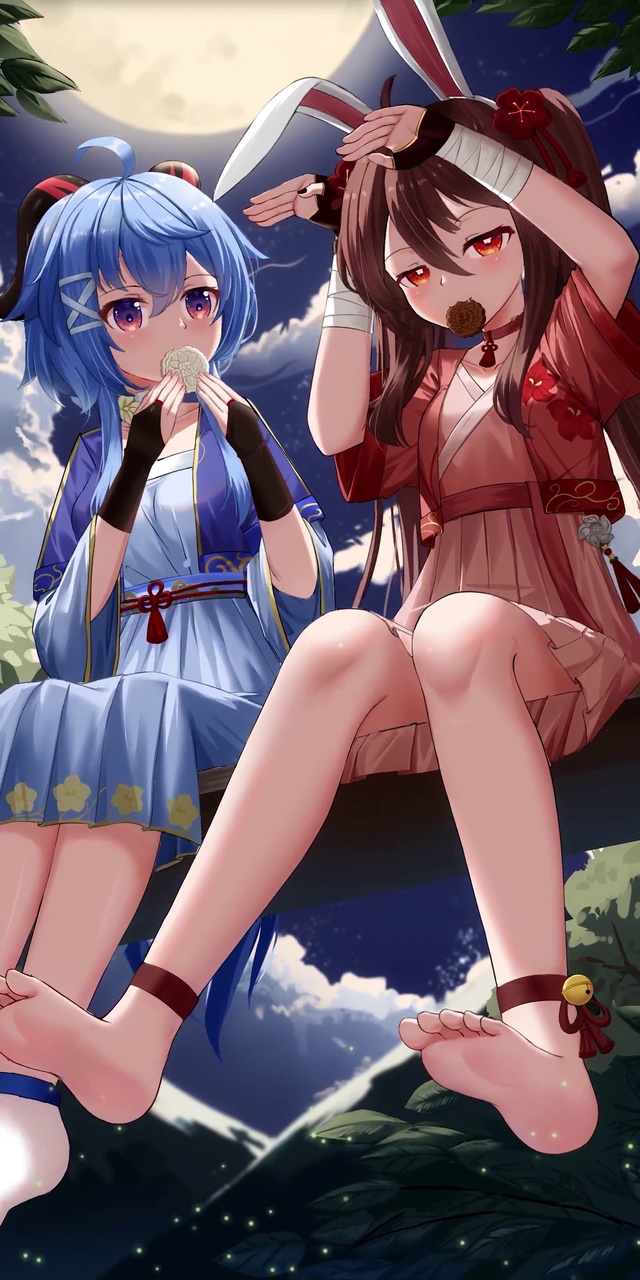 中秋胡桃和甘雨-画师：空明