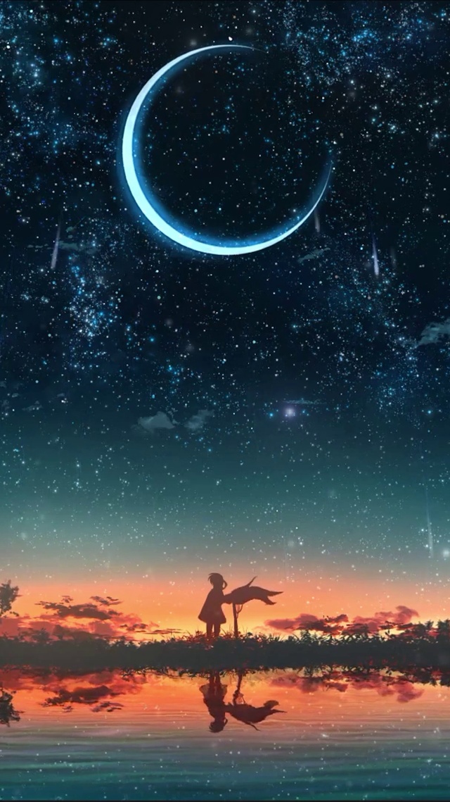 月亮星星说晚安