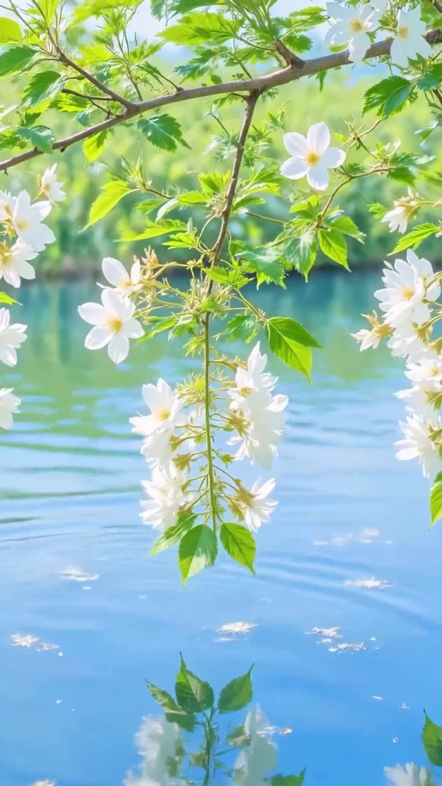 护眼树叶小河