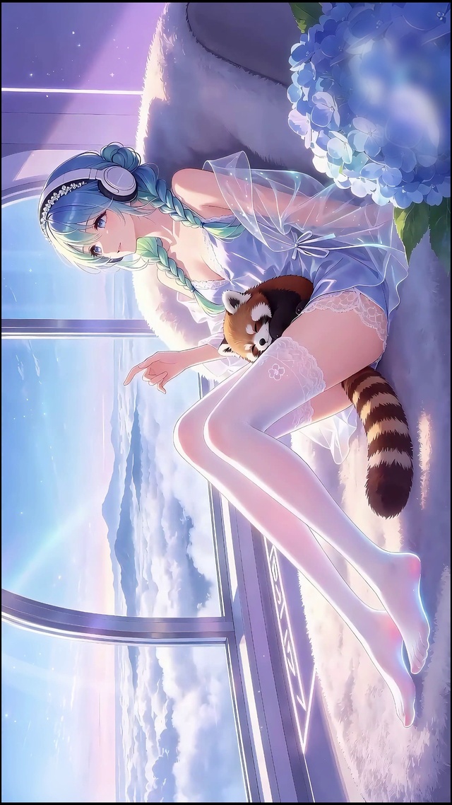 空中房间的少女与狸猫
