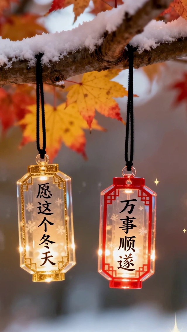 冬日许愿灯笼