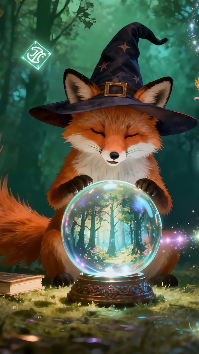 森林奇幻狐狸魔法师