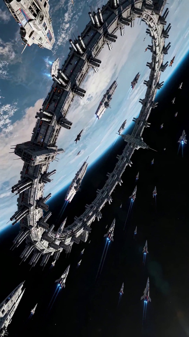 地球轨道环形太空站的星际舰队