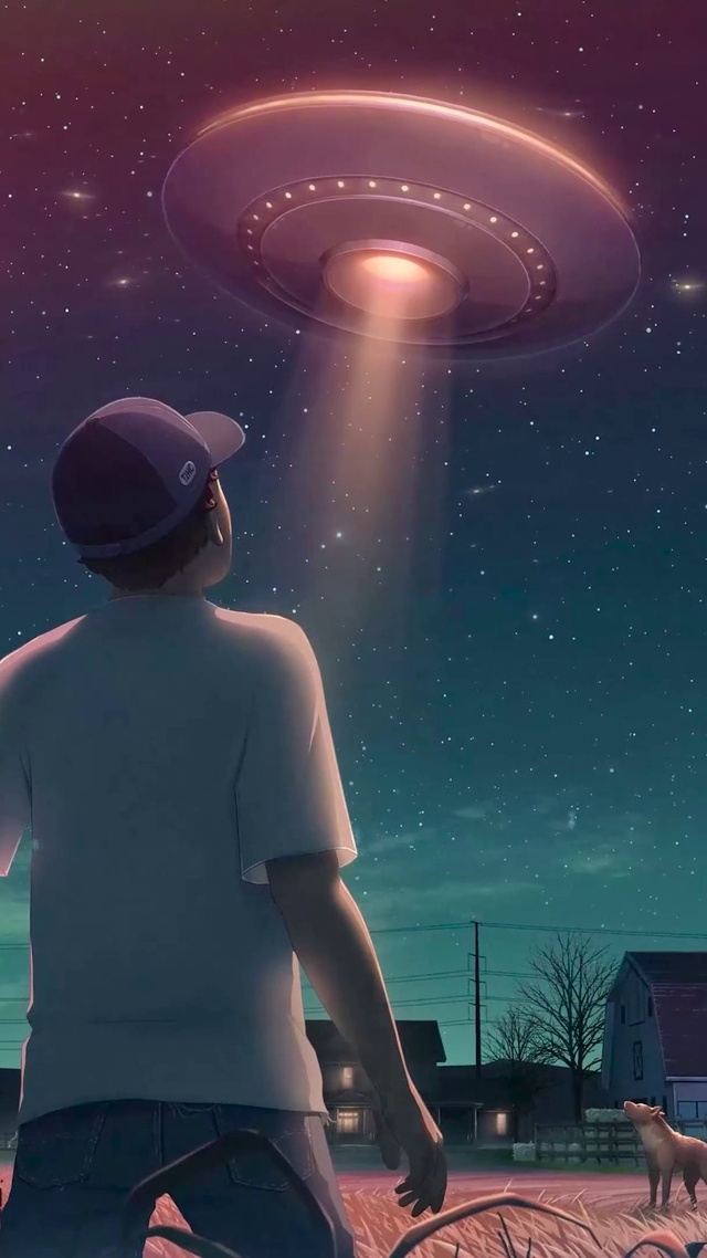 创意插画外星UFO