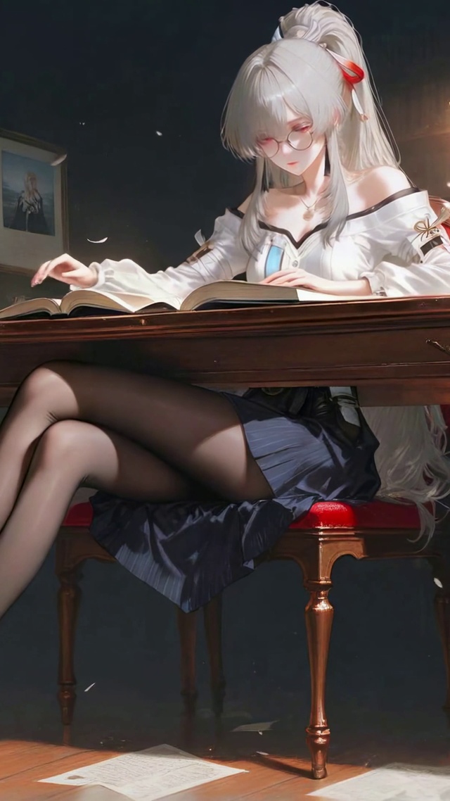 暖光书房少女绯雪