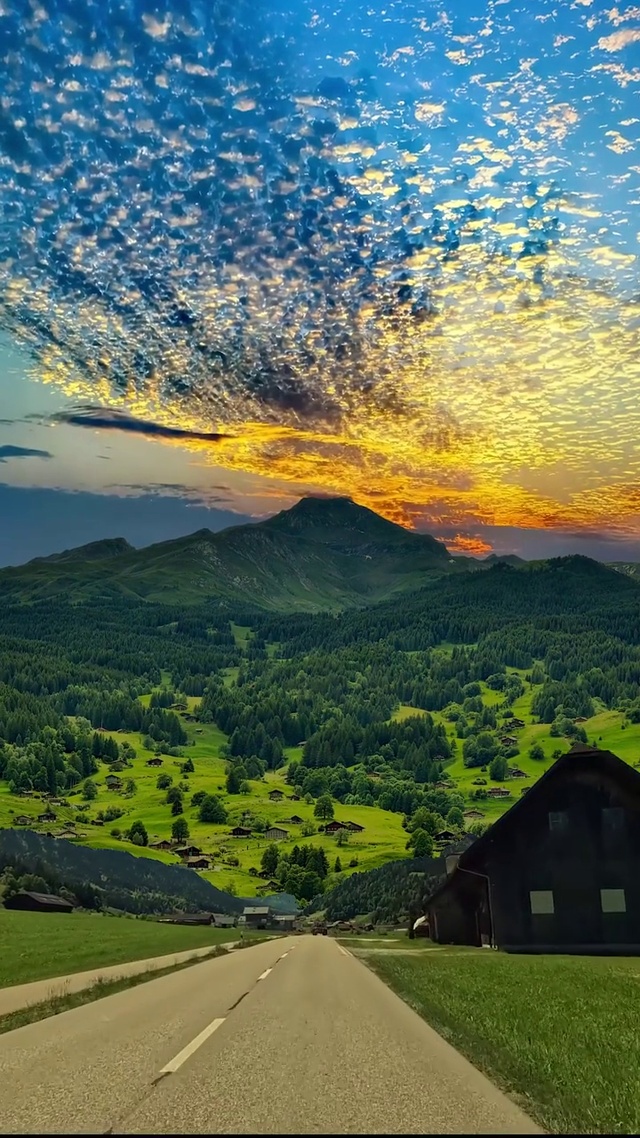 大自然中的乡村风景
