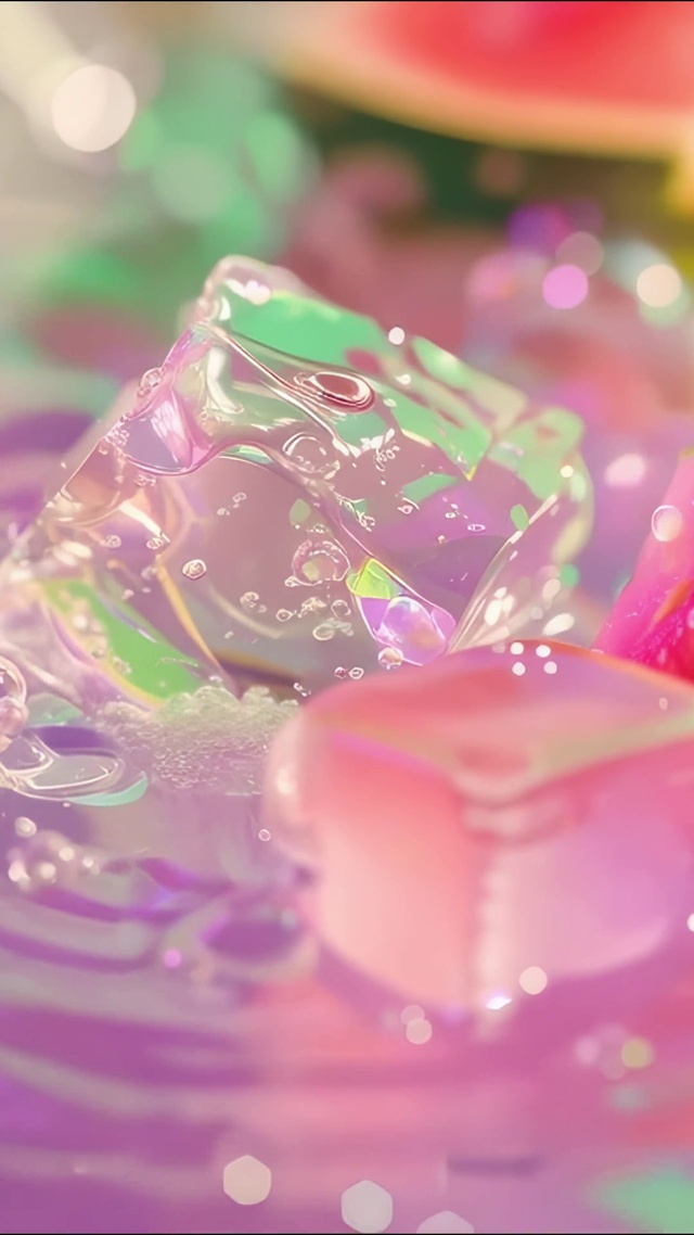 清凉感流水西瓜冰块