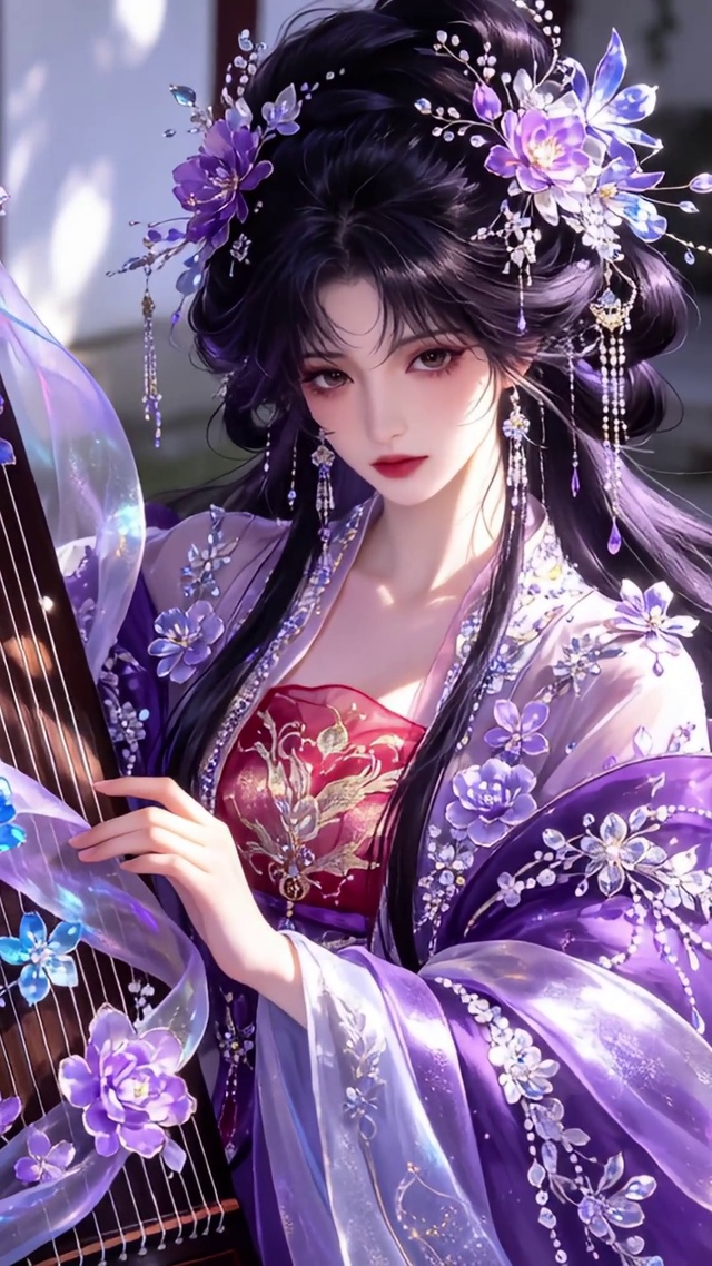 紫衣古风女