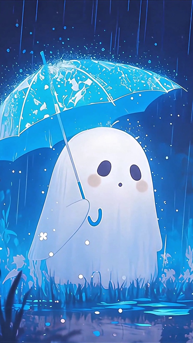 幽蓝雨夜