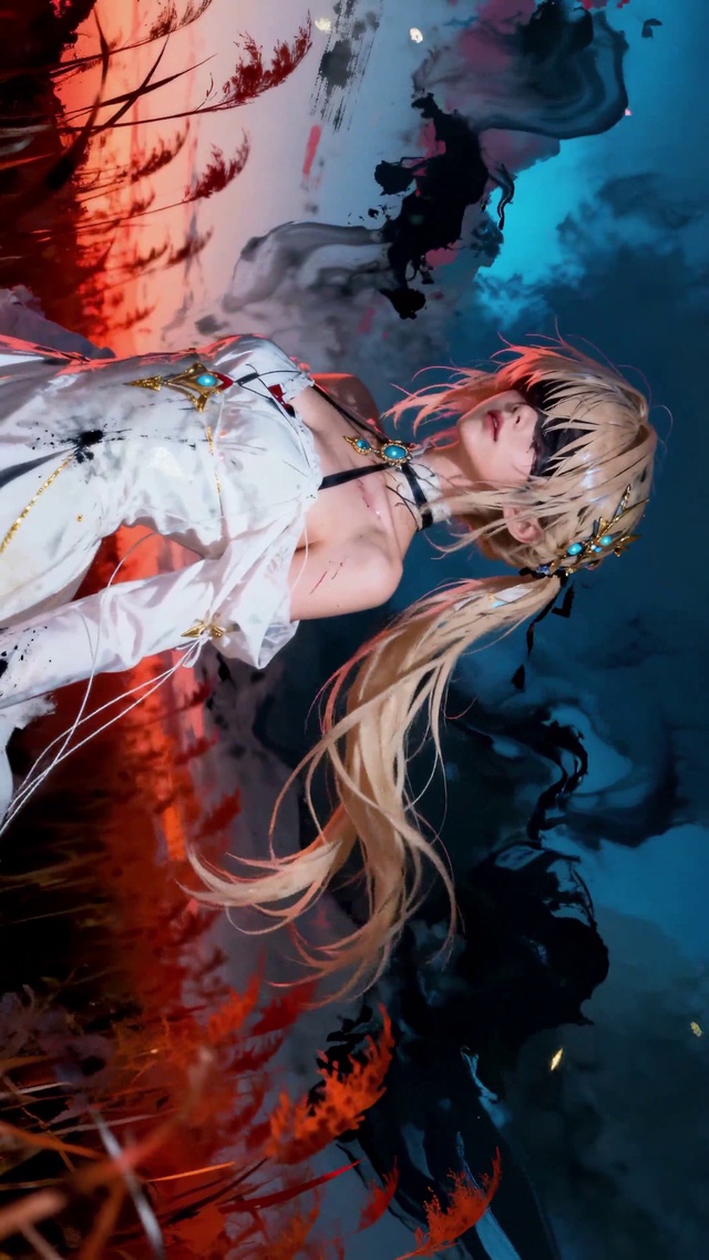 墨烬盲姬：芦苇荡的奇幻华裳少女