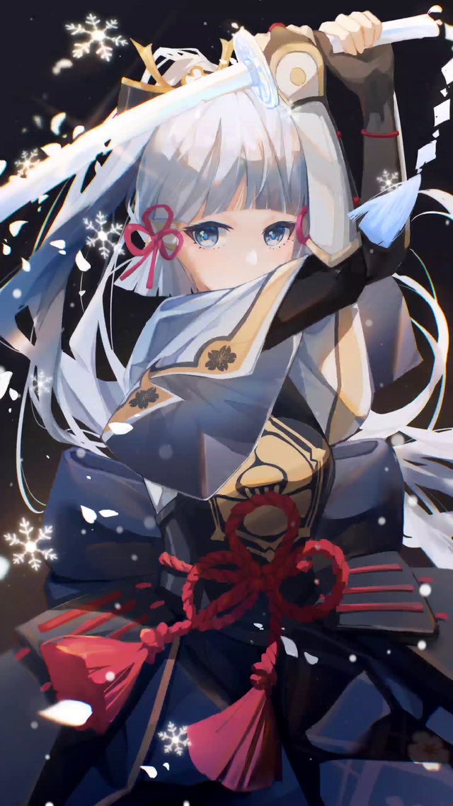 樱花吹雪神里绫华4k(动漫手机动态壁纸) - 动漫手机壁纸下载 - 元气壁纸