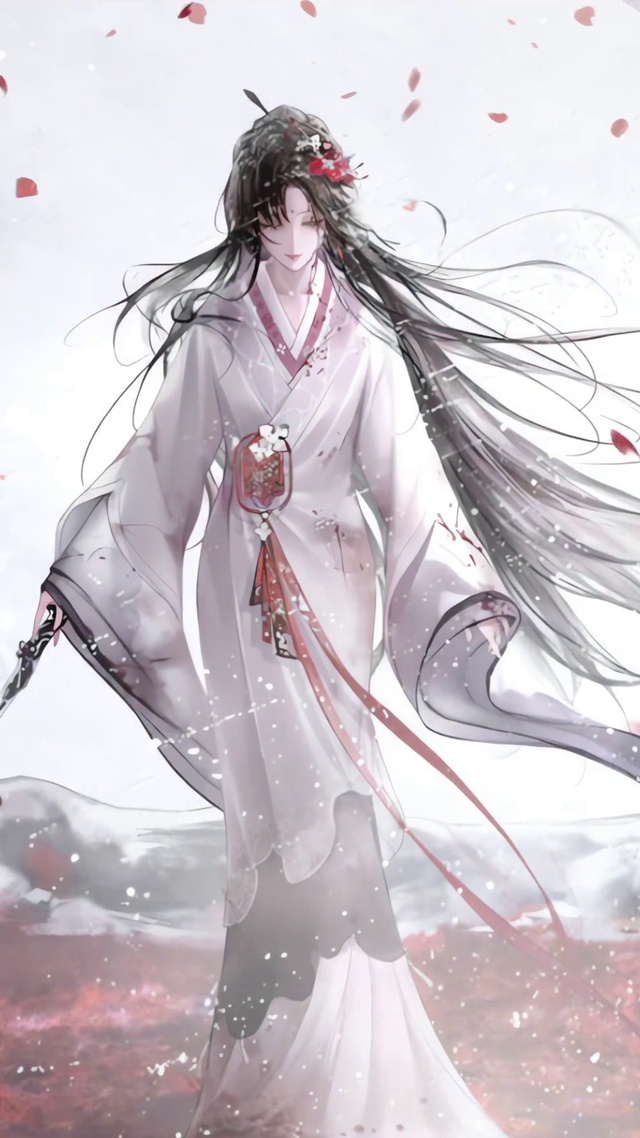 霁川站在梅花树下