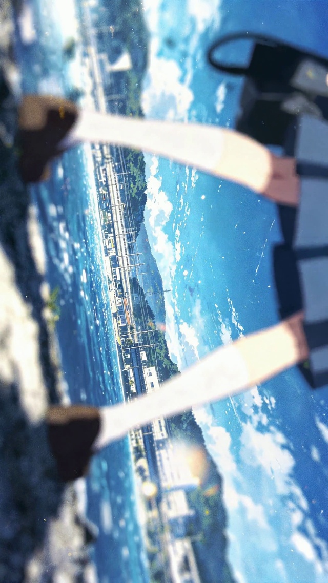 夏日海边二次元少女