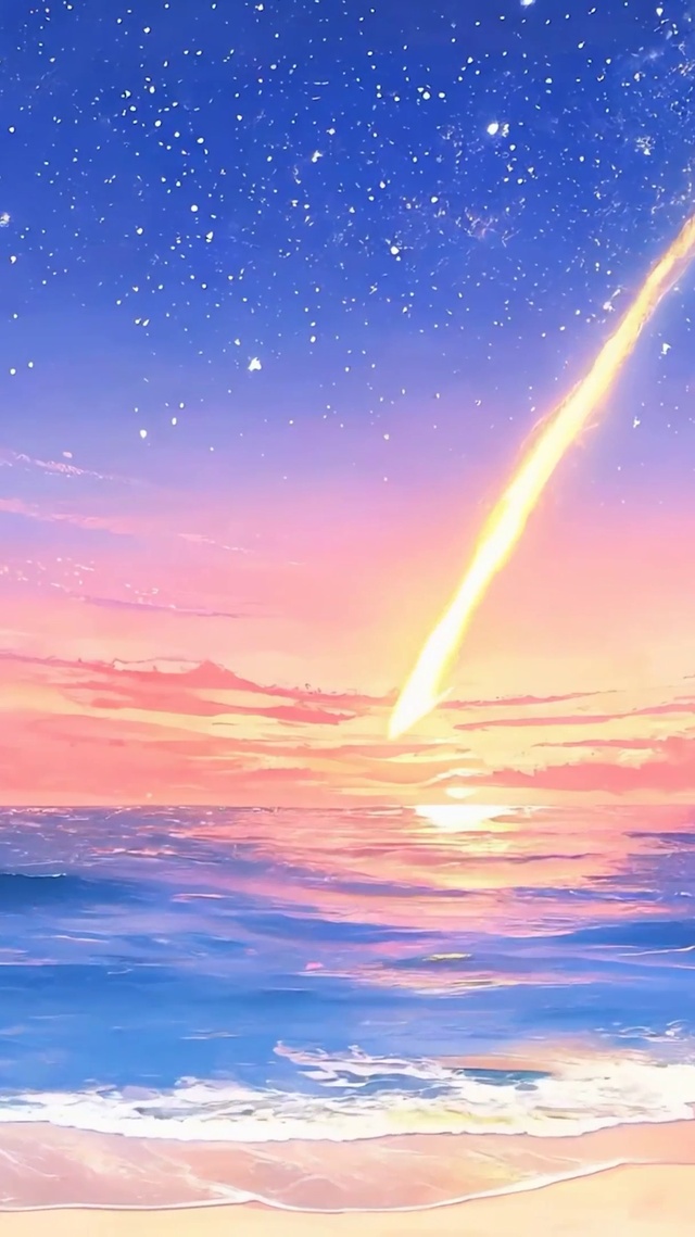 夕阳海景