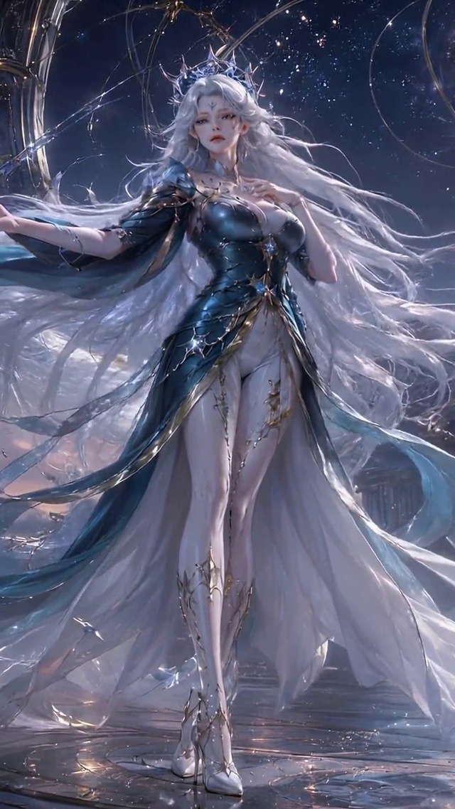 星月银发魔法女神