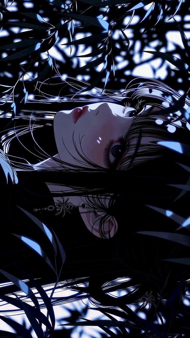 暗夜竹影二次元美少女