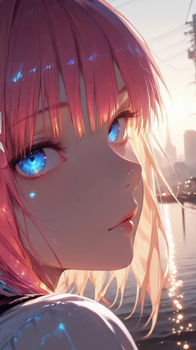 唯美粉发少女