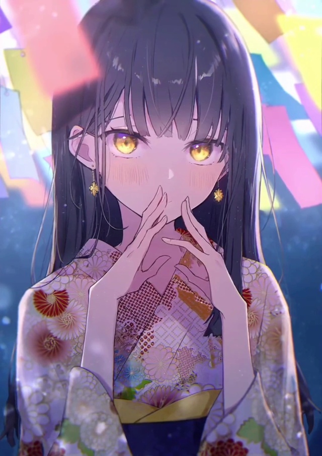 夜空下的古风美女