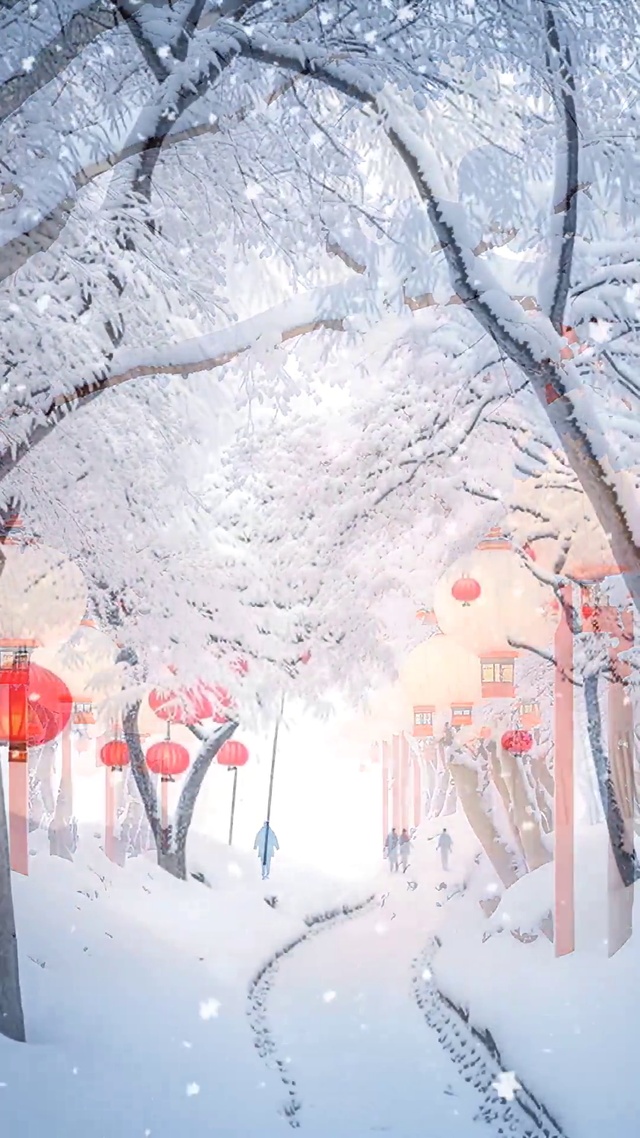 大雪纷飞的江南