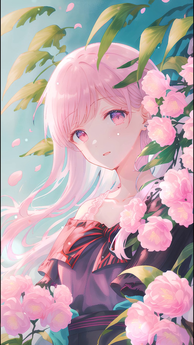 唯美清纯花间少女