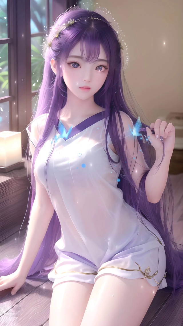 4K卡通 紫色的少女梦