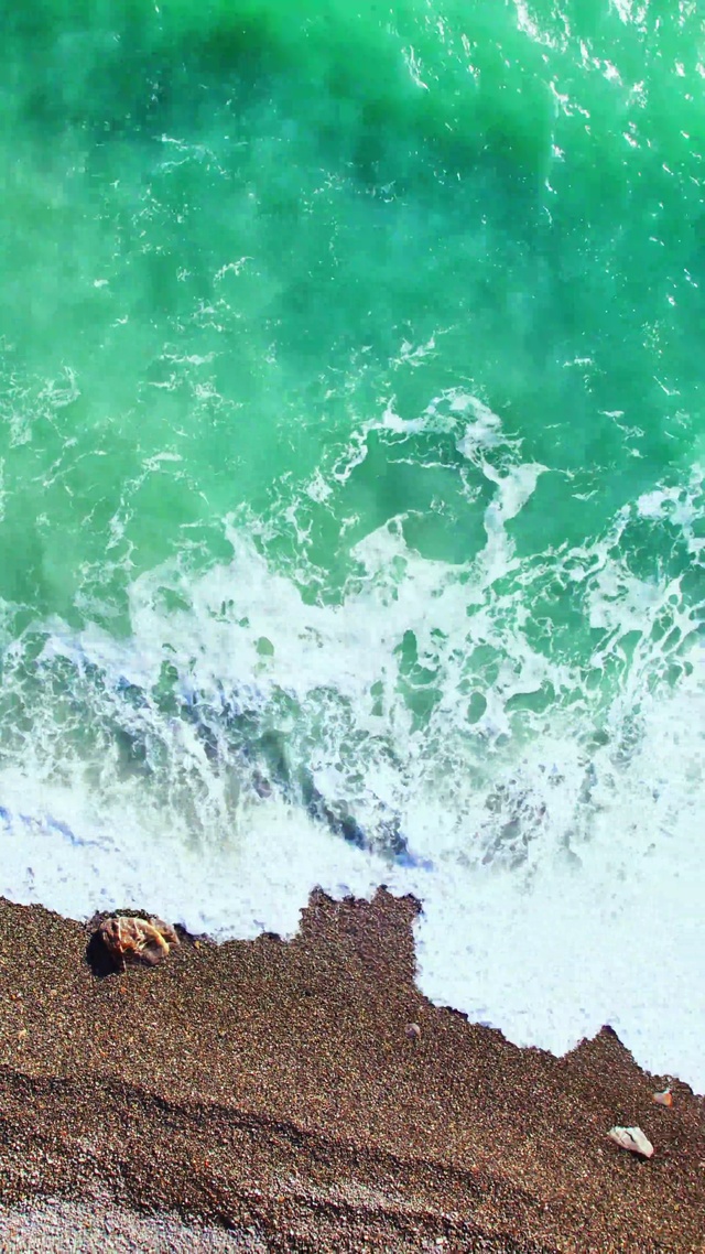 唯美治愈海浪4K