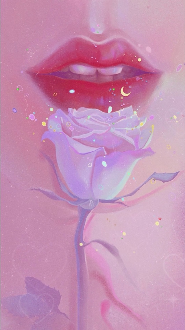 玫瑰红唇