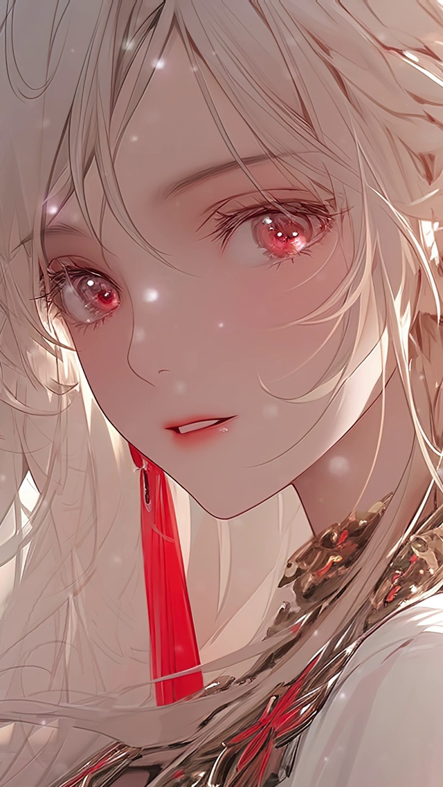白发红眸少女