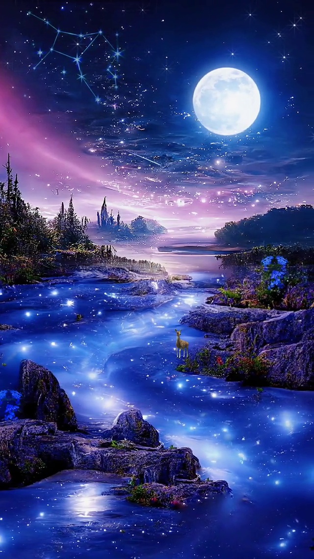 蓝色星空壁纸