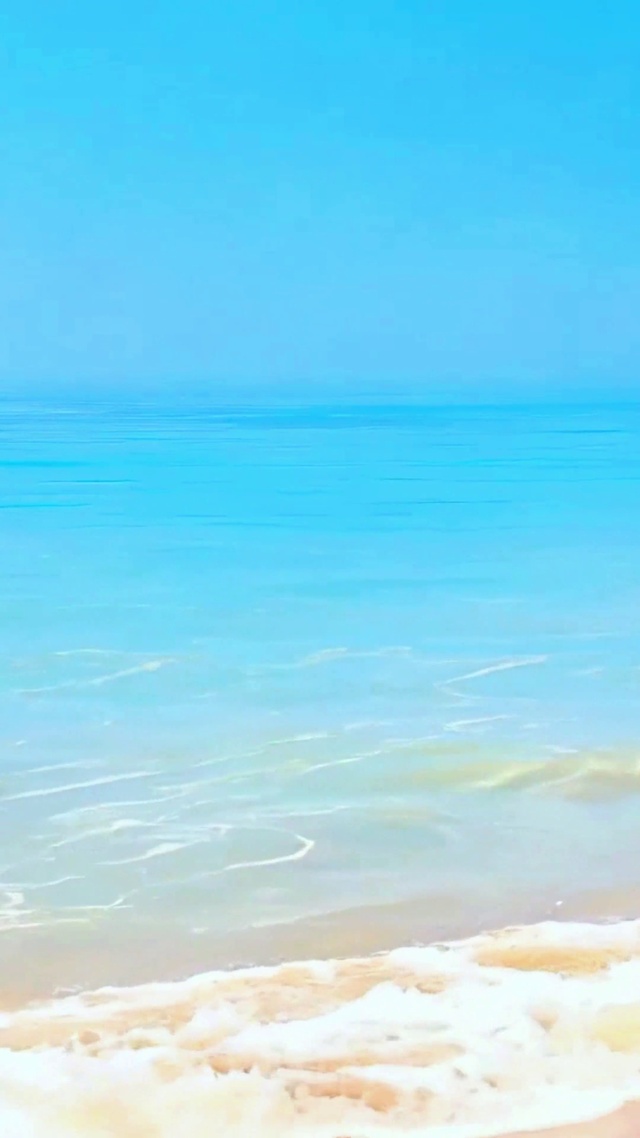 唯美沙滩海浪4K