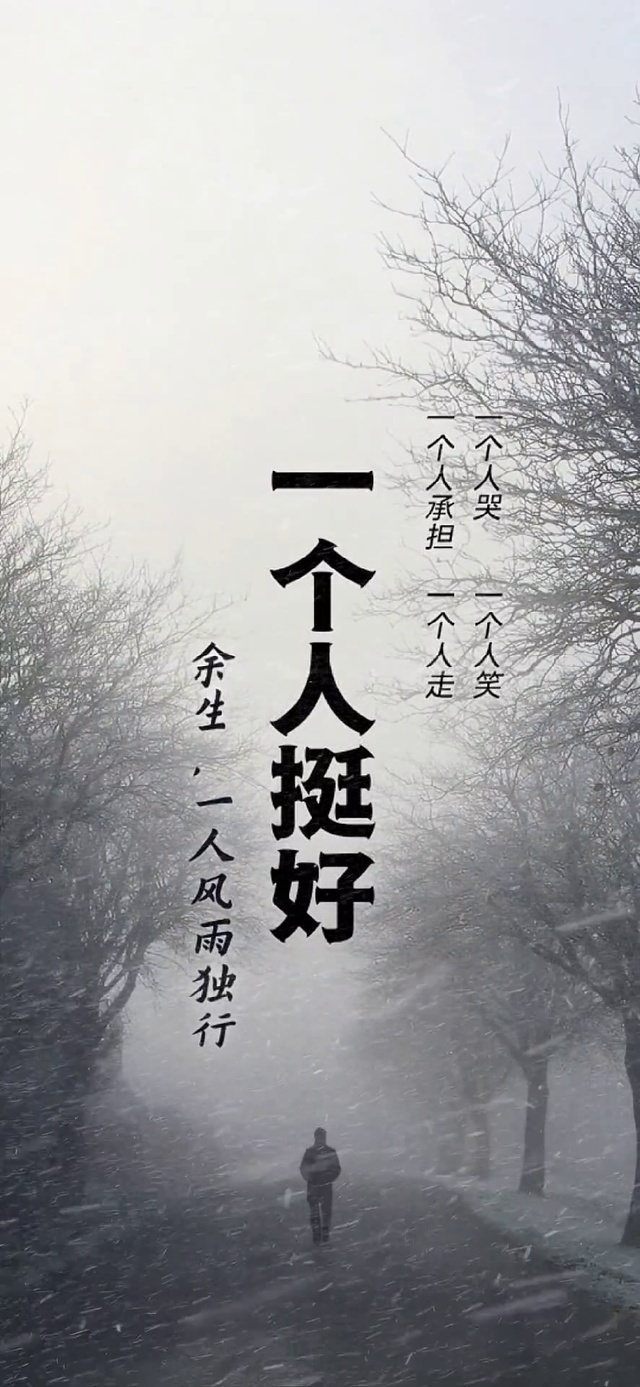 余生 一人风雨独行