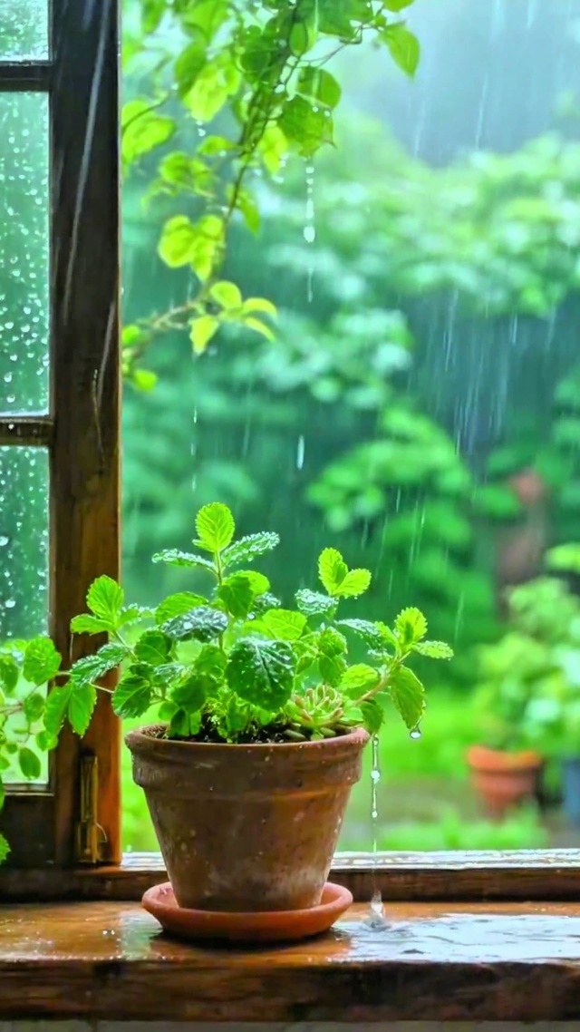 治愈窗台小雨