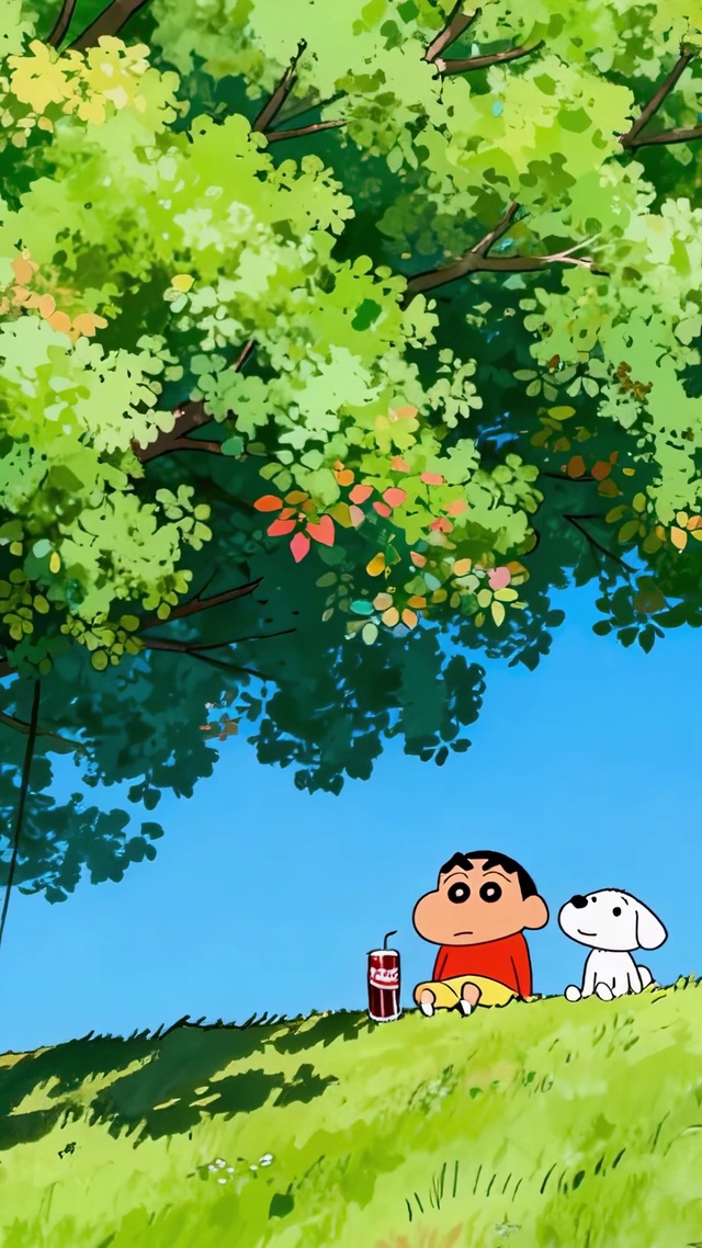 蜡笔小新享受夏日悠闲