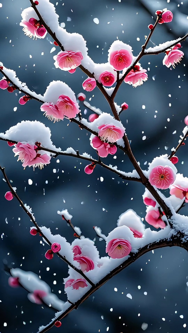 粉色治愈梅花